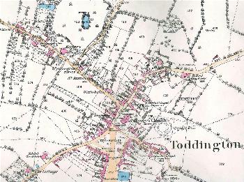 The northern half of the village in 1882